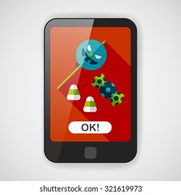 halloween candy flat icon with long shadow,eps10