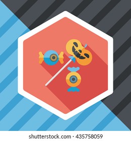 halloween candy flat icon with long shadow,eps10