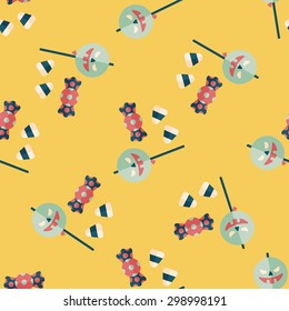 halloween candy flat icon,eps10 seamless pattern background