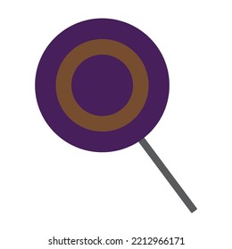 Halloween Candy Flatt Icon Vector Illustration 