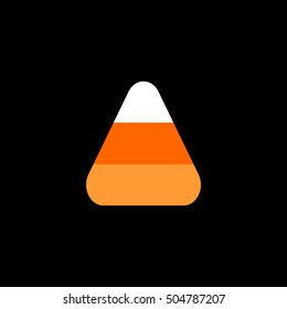 Halloween candy icon, flat design template, vector 