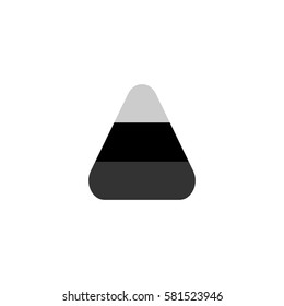 Halloween candy icon, flat design template, vector
