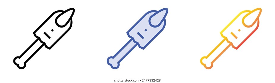 halloween candy icon. Linear, Blue Fill and Gradient Style Design Isolated On White Background