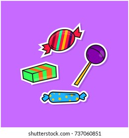 Halloween Candy. Icon. Pattern. Poster. Vector art