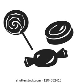 Halloween candy icon. Simple illustration of halloween candy vector icon for web design isolated on white background