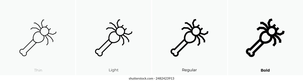 halloween candy icon. Thin, Light Regular And Bold style design isolated on white background