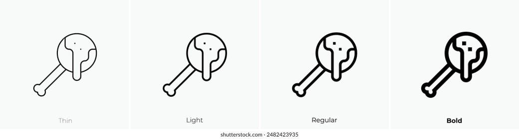 halloween candy icon. Thin, Light Regular And Bold style design isolated on white background