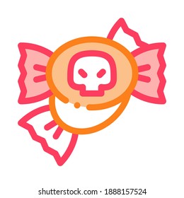 halloween candy icon vector. halloween candy sign. color symbol illustration