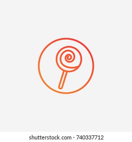 Halloween candy icon.gradient illustration isolated vector sign symbol