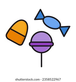 
halloween candy iconl, icon vector illustration, isolated on white background

