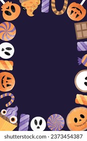 Halloween Candy Illustration Frame Background
