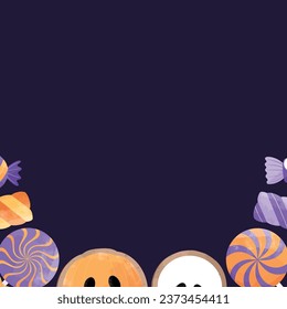 Halloween Candy Illustration Frame Background