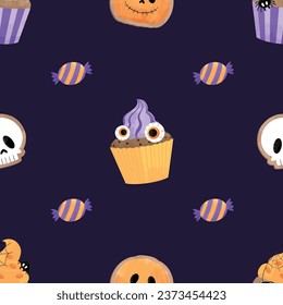 Fondo del marco de la ilustración de Candy de Halloween