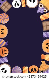 Halloween Candy Illustration Frame Background