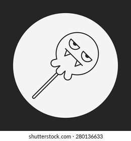 halloween candy line icon