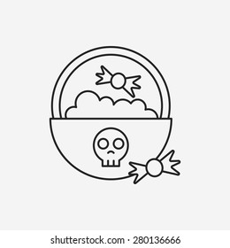 halloween candy line icon