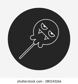 halloween candy line icon