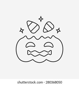 halloween candy line icon
