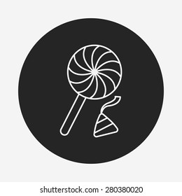 halloween candy line icon
