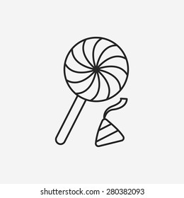 halloween candy line icon