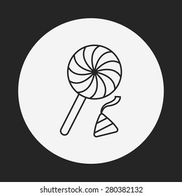 halloween candy line icon