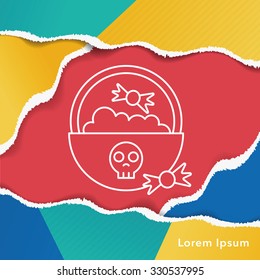 halloween candy line icon