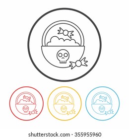 halloween candy line icon