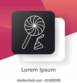 halloween candy line icon