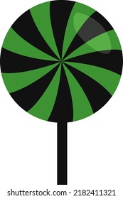 Halloween Candy Lolipop, Illustration, Vector On A White Background.