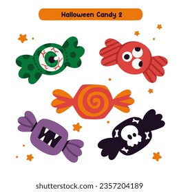 Halloween Candy Lollipop Icon Illustration for Kids Halloween Party