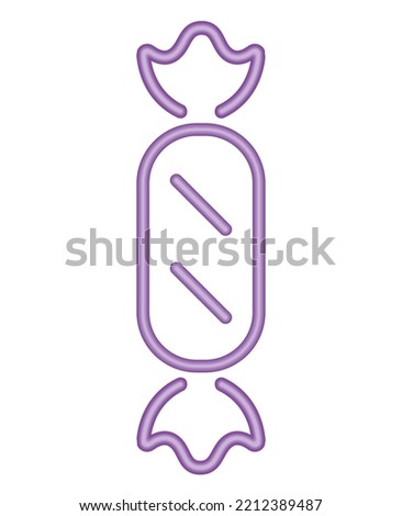 halloween candy neon light icon