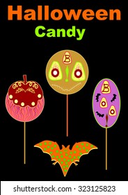 Halloween candy vector illustration