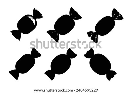 Halloween Candy vector illustration, Halloween Candy silhouette, Candy vector art