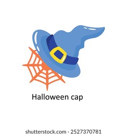 Vetor de rabiscar de chapéu de Halloween Sticker. Arquivo EPS 10