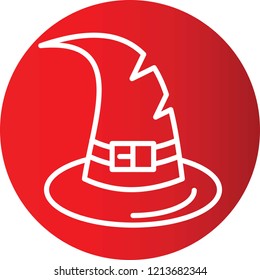 Halloween cap Gradient Circle Vector Icon