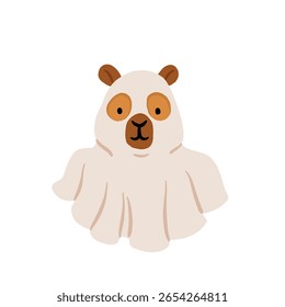 Capybara Halloween clipart conjunto com animais bonitos vestidos como fantasma, bruxa, múmia, abóbora e vela. Engraçado ilustração assustadora bara com abóboras, velas, estrelas e magia Halloween vibes.