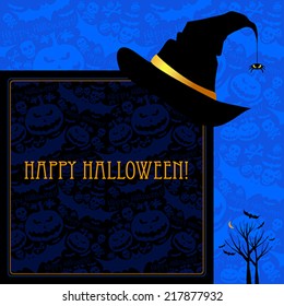 Halloween card or background. Vector art.