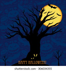 Halloween card  or background. Vector illustration.
