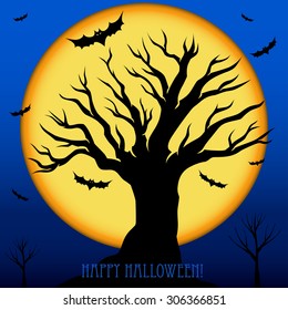 Halloween card  or background. Vector illustration.