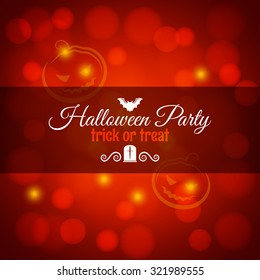 halloween card with bat and pumpkin background