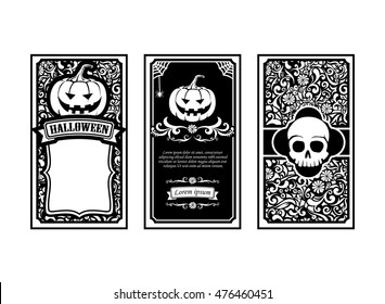 Halloween card classic and vintage style design element vector illustration eps10