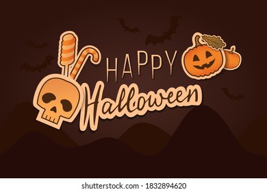 Halloween card with dark background