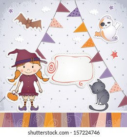 Halloween card design.