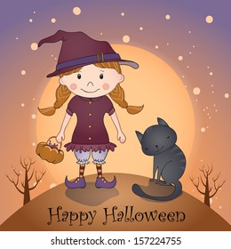 Halloween card design.