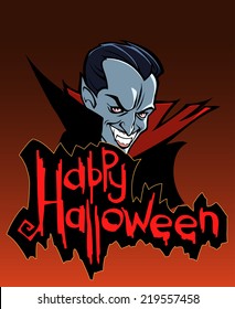 Halloween card design with count Dracula