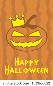 Halloween card design and death's-head vector and cartoon draw. 