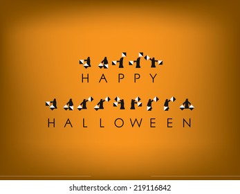 Halloween card design with semaphore code. Eps10 vector illustration.