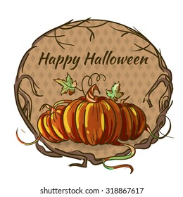 Halloween card design in vector