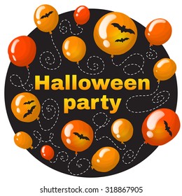Halloween card design in vector