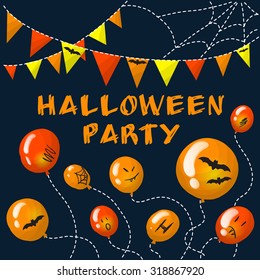 Halloween card design in vector